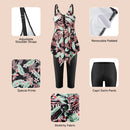 2 Piece Tankini Swimsuit With Double Shoulder Straps