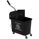 HOMCOM 20L Mop Bucket With Wringer Handle On Wheels For Floor Cleaning