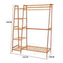 Livingandhome Bamboo Bedroom Garment Clothes Rack