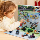 Kidkid Christmas Advent Calendar Car Dinosaur Building Blocks Toy Set