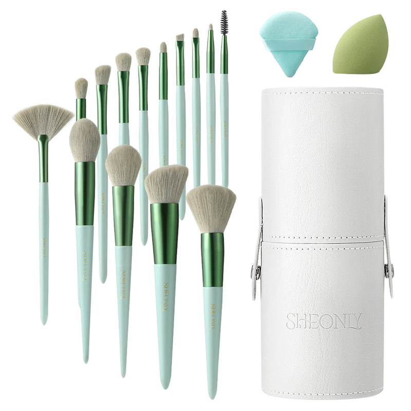 Livingandhome Professional Makeup Brush Set 14 Pcs for Foundation Powder Concealers Eye Shadows Blush