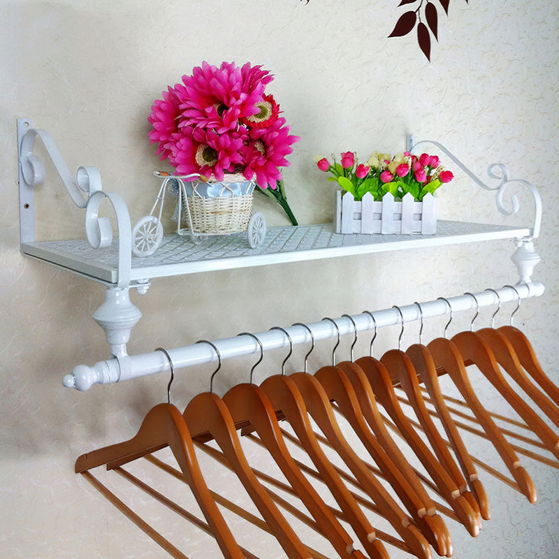 Lifeideas Wall Mounted Metal Clothes Garment Shop Display Rack with Shelf