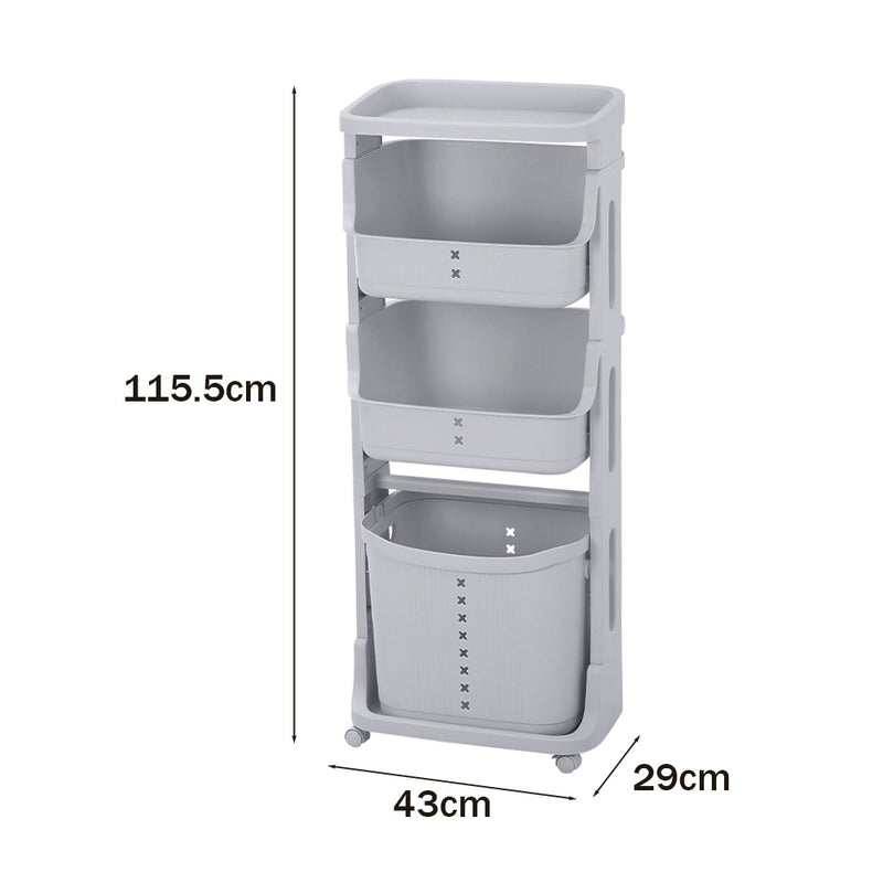 Lifeideas 4-Tier Laundry Storage  with Wheels