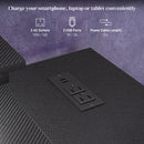 HOMCOM L Shaped Desk With LED Lights Reversible Corner Gaming Desk With Storage