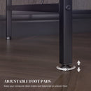 HOMCOM L Shaped Desk With LED Lights Reversible Corner Gaming Desk With Storage