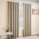Enhanced Living Vogue Cream Eyelet Thermal Noise reducing Dim Out Curtains - Pair