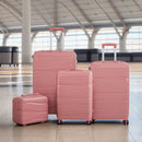 Livingandhome 4PCS Lockable Travel Suitcase Set