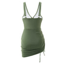 Tummy Control One-Piece Swimsuit Khaki Green