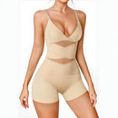 Tummy Control Boyshorts Sculpting Shapewear Mesh Bodysuit