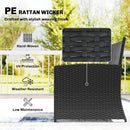 Outsunny 6 Piece Rattan Garden Furniture Set with Nesting Tables, Black