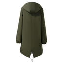 Hooded Zip-Up Midi Windbreaker