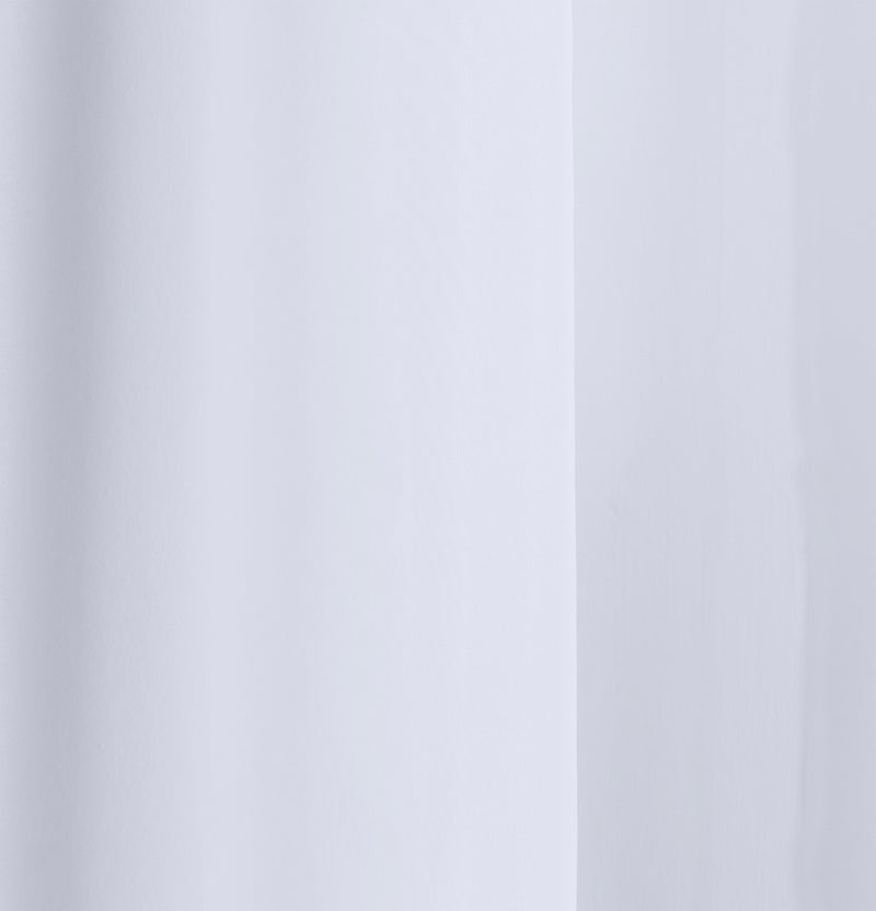 Sheer White Plain Woven Voile Slot Top Curtain Panel Pair