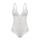Lace Tummy Control Body Shaper Bodysuit with Adjustable Straps