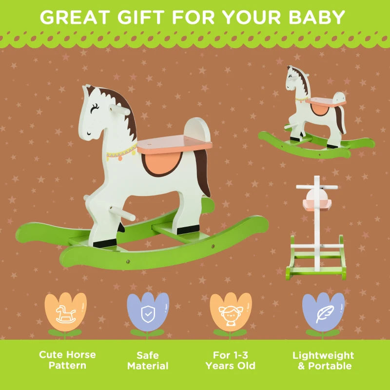 HOMCOM Rocking Horse - Multicoloured
