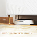 HOMCOM Sideboard Storage Cabinet with 3 Carved Line Doors and 5 Legs White