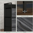 HOMCOM Bedroom Chest of Drawers 4 Drawer Dresser w/ Shelf