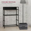 HOMCOM Bedroom Chest of Drawers 4 Drawer Dresser w/ Shelf