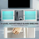 HOMCOM 160cm TV Unit W/ LED Lights For 70in TV Modern TV Stand Cabinet
