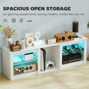 HOMCOM 160cm TV Unit W/ LED Lights For 70in TV Modern TV Stand Cabinet
