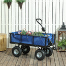 Outsunny Garden Cart With Removable Liner, Quick-Release Sides