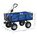 Outsunny Garden Cart With Removable Liner, Quick-Release Sides