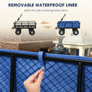 Outsunny Garden Cart With Removable Liner, Quick-Release Sides