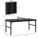 SPORTNOW 5ft Mini Table Tennis Table, Folding Ping Pong Table