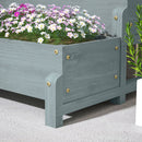 Outsunny 2-Tier Wooden Raised Bed with Trellis and Drainage Holes