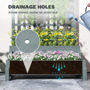 Outsunny 2-Tier Wooden Raised Bed with Trellis and Drainage Holes