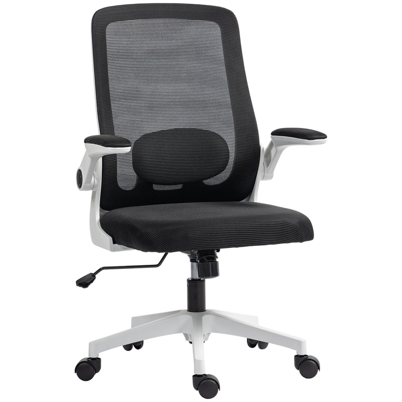 HOMCOM Mesh Desk Chair with Tilt Function, Lumbar Support