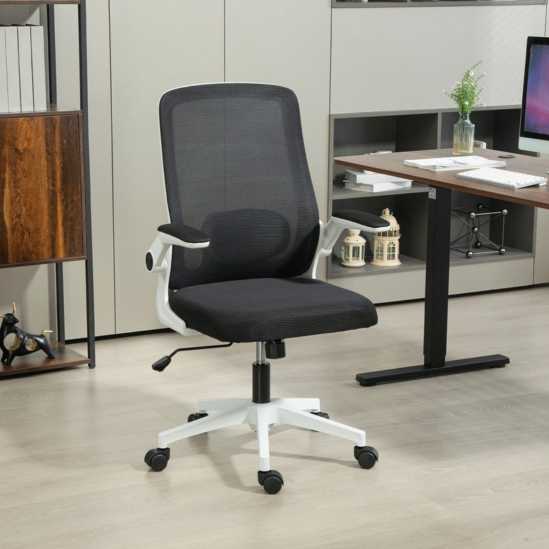 HOMCOM Mesh Desk Chair with Tilt Function, Lumbar Support