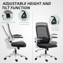 HOMCOM Mesh Desk Chair With Tilt Function, Lumbar Support