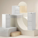 HOMCOM 4 Drawer Filing Cabinet Steel File Cabinet for A4 Letter Size White