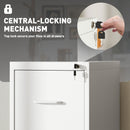 HOMCOM 4 Drawer Filing Cabinet Steel File Cabinet for A4 Letter Size White