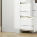 HOMCOM 4 Drawer Filing Cabinet Steel File Cabinet for A4 Letter Size White