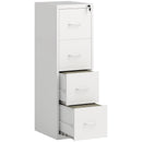HOMCOM 4 Drawer Filing Cabinet Steel File Cabinet for A4 Letter Size White