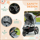 HOMCOM  Baby Stroller  - Grey