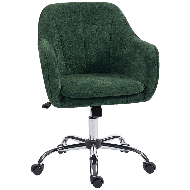 HOMCOM Modern Velvet Office Desk Chair for Bedroom, Living Room