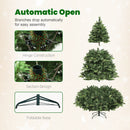 HOMCOM 180cm Christmas Tree with Colourful DIY LEDs, Remote, Carolina Pine
