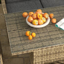 Outsunny Rattan Dining Set for 6, 2 Reclining Chairs with Cushions, Grey