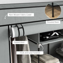 HOMCOM Fabric Wardrobe w/ 12 Shelves 2 Hanging Rails Foldable Closets