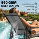 Outsunny Sun Lounger W/ Retracable Footrest, 5-Position Adjustable