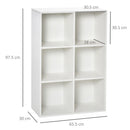 HOMCOM Cubic Cabinet Bookcase Storage Shelves For Home Office, White