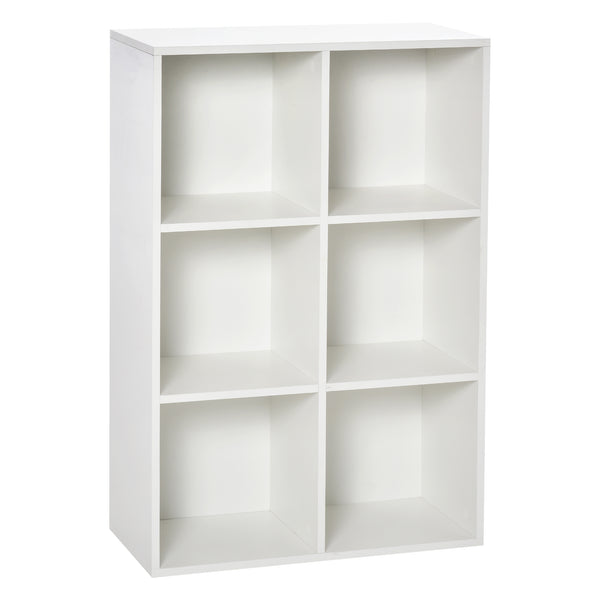 HOMCOM Cubic Cabinet Bookcase Storage Shelves For Home Office, White