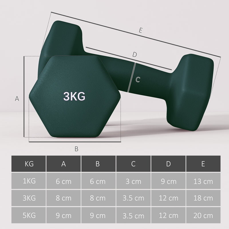 SPORTNOW Dumbbells Set with Storage Rack