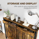 HOMCOM Large Radiator Cover With Drawers And Vertical Slats 119 X 19 X 93cm