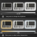 HOMCOM Bathroom Mirror With Bluetooth Lights Demister Pad