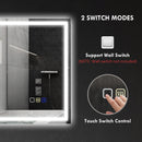 HOMCOM Bathroom Mirror With Bluetooth Lights Demister Pad