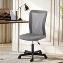 Vinsetto Armless Office Chair, Swivel Desk Chair W/ Adjustable Height Grey