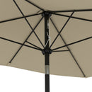 Outsunny 2 X 3(m) Garden Parasol Rectangular Market Umbrella W/ Crank - Brown/Beige/Black/Grey